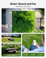 Segway Navimow i208 LiDAR Robotic Lawn Mower for 800m² with Garage M, Off-Road Wheels for 45% Slopes, Solid-state LiDAR + Vision, Auto Mapping, No Wires, No Antenna, Built-In 4G (Ship Separately)
