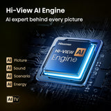 Hisense 55" 55U7QTUK MiniLED QLED 144Hz Smart AI TV - Hi-View AI Engine, 144Hz Game Mode PRO, 2.1 Channel, Dolby Atmos, Quantum Dot Colour, Anti-Reflection with Freely, Disney +, YouTube, Netflix