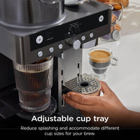Ninja Prestige 2-in-1 Filter Coffee and Pod Capsule Machine with Built-in Milk Frother, Make Lattes, Iced Coffee and Flat Whites, Gunmetal CFN802UKGM