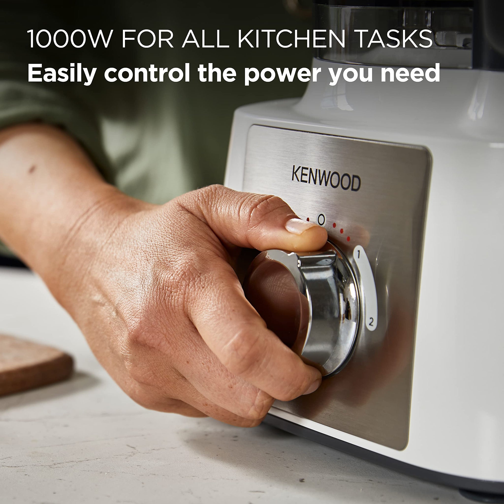 Kenwood FDP65.860WH food processor with 9 attachments. Express Serve and Dice, 1.5L Jug blender and mini chopper, White