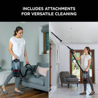 Shark Corded Upright Vacuum Cleaner 1.1L with Lift-Away Technology, Pet Model, LED Headlights, Anti-Allergen, 8m Cord, 750W, Pet, Crevice & Multi-Surface Tools, Red/Black, NV602UKT