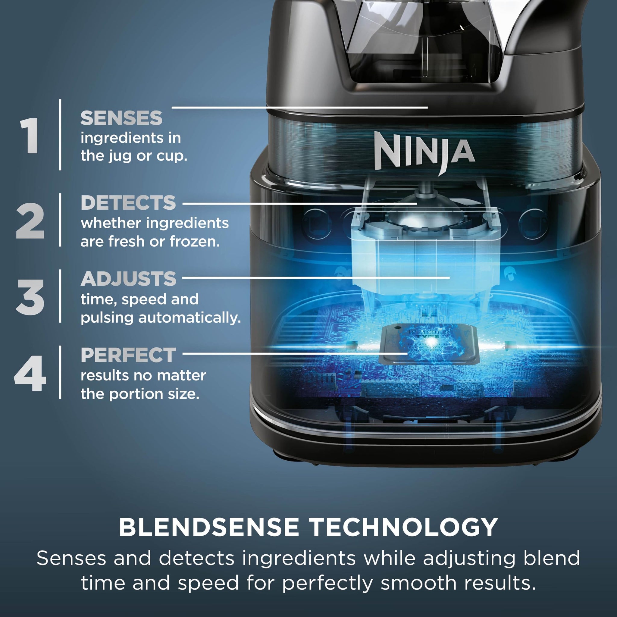 Ninja 3-in-1 Detect Power Blender Processor Pro, Powerful 1200W Blender, Food Processor Bowl, Dough Blade, 2x Single Serve Cups, Jug, Make Pizza Dough, Blend, Chop & Mix, Stone Gold, TB401UKSTGD