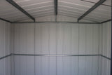 Duramax TOP 10x8 Metal Garden Storage Shed (7.83 m²), Hot-Dipped Galvanized Steel Tool Shed, All Weather Resistant with Reinforced Roof Structure, Maintenance-Free Outdoor Storage House, Woodgrain