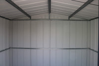Duramax TOP 10x8 Metal Garden Storage Shed (7.83 m²), Hot-Dipped Galvanized Steel Tool Shed, All Weather Resistant with Reinforced Roof Structure, Maintenance-Free Outdoor Storage House, Woodgrain