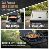 CosmoGrill Pro Deluxe 5 Gas Burner 4+1 Barbecue Grill, Steel Warming Rack, Side-Burner, Built-in Temperature Gauge for Home Garden Party Outdoor Cooking (93411)