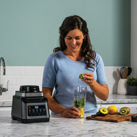 Ninja 3-in-1 Food Processor & Blender with 5 Automatic Programs: Blend, Max Blend, Chop, Mix, Puree, 1.8L Bowl, 2.1L Jug, 700ml Cup, 1200W, Dishwasher Safe Parts, Auto-iQ, Black BN800UK