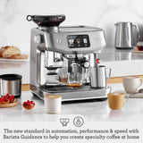 Sage - The Oracle Jet, Professional Coffee Machine with Manual and Automatic Milk Frother - With Knock Box, Milk Jug and Portafilter - 14 Pre-sets, 2.3L Water Tank, 1600 W, Stainless Steel