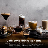 Ninja Luxe Premier 3-in-1 Coffee Machine, Latte, Cappuccino, Cold Brew & Espresso Maker With Built in Bean Grinder & Milk Frother, Easy to Use, 4 Automated Froth Presets, Gun Metal ES601UKGM