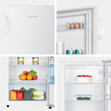 Fridgemaster MTL55242E Freestanding Upright Larder Fridge, Reversible Door, 242 Litre, 55cm Width, White, E Rated