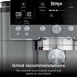Ninja Luxe Premier 3-in-1 Coffee Machine, Latte, Cappuccino, Cold Brew & Espresso Maker With Built in Bean Grinder & Milk Frother, Easy to Use, 4 Automated Froth Presets, Gun Metal ES601UKGM