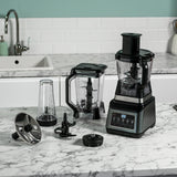 Ninja 3-in-1 Food Processor & Blender with 5 Automatic Programs: Blend, Max Blend, Chop, Mix, Puree, 1.8L Bowl, 2.1L Jug, 700ml Cup, 1200W, Dishwasher Safe Parts, Auto-iQ, Black BN800UK