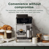 Ninja AutoBarista Automatic Espresso, Filter Coffee and Cold Brew Machine, 10 Drink Programs and 4 Milk Froth Presets, 250g Hopper, Dishwasher Safe Removable Parts, Silver AE1001UK