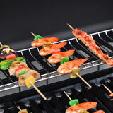 Outsunny 6+1 Burner Gas BBQ Grill, Outdoor Barbecue Trolley with Wheels, Warming Rack, Side Shelves, Cabinet, Thermometer for Garden, Party, Camping, 135 x 51.5 x 100cm, Black