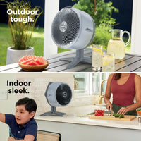 Shark FlexBreeze TableMate Cordless Fan, High-Velocity, Indoor & Outdoor Use, 20m Cooling Reach, Quiet & Portable, Weather-Resistant, 5 Speeds, Oscillating, Remote Control, FA150UK