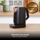 Ninja Perfect Temperature Kettle, 1.7L, LED Display, Easy to Use Kettle with Rapid Boil and Temperature Control & Hold, Black & Copper, KT200UKCP