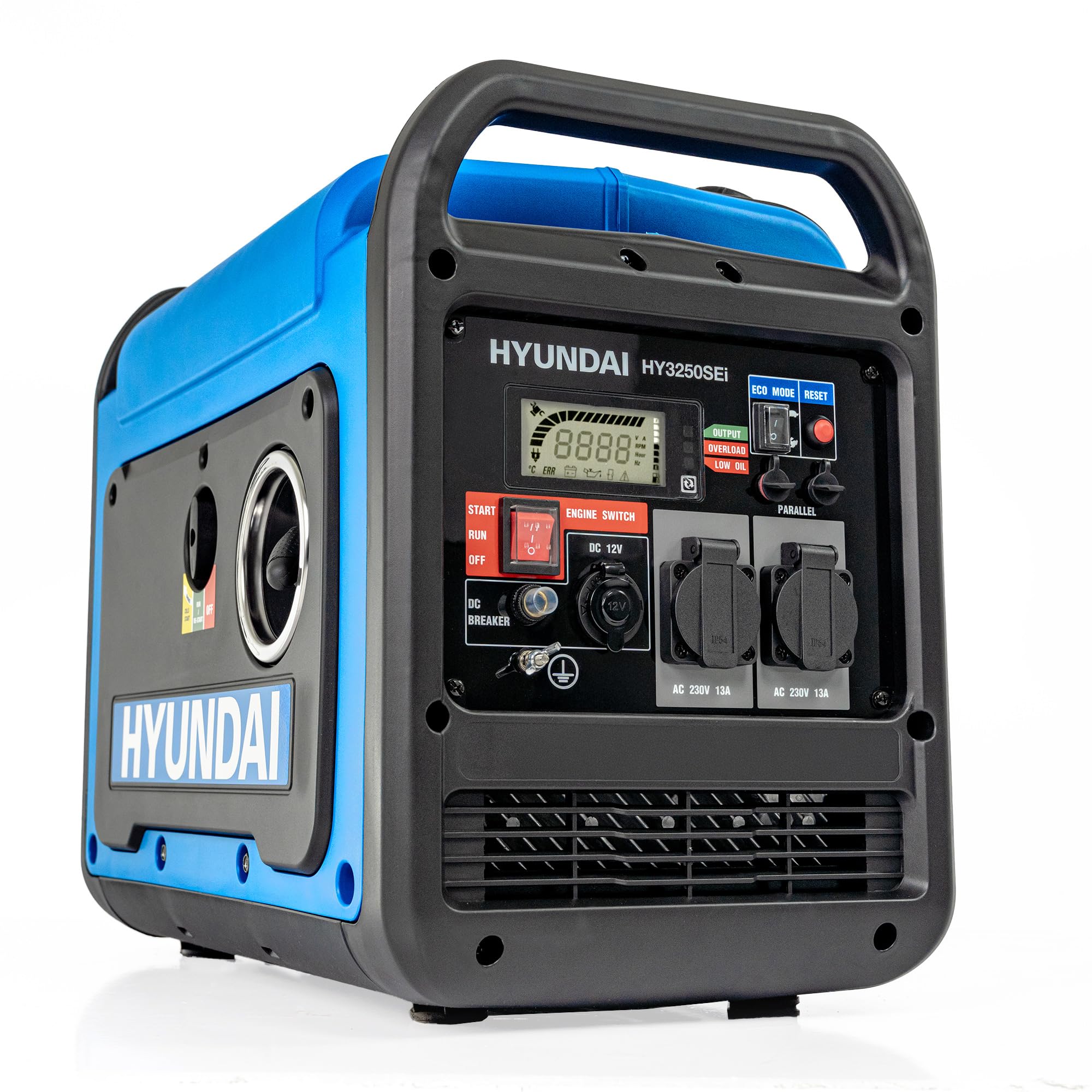 Hyundai 3200W / 3.2kW Petrol Inverter Generator, Pure Sine Wave Output, Lightweight, Quiet with Electric Start, 3 Year Warranty