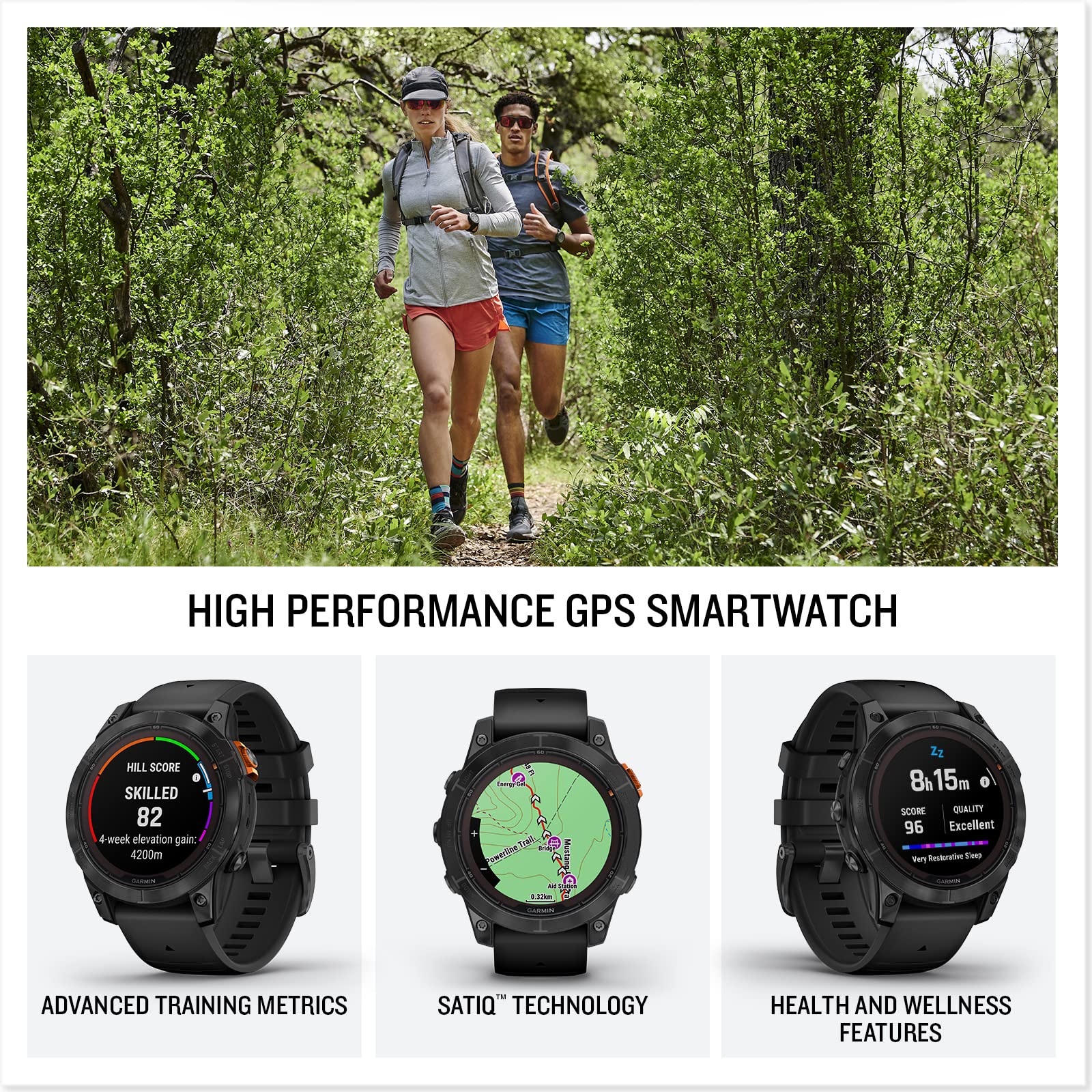 Garmin fēnix 7 PRO SOLAR, 47mm GPS smartwatch, multisport, SOLAR charging, advanced health & training features, touchscreen & Buttons, up to 22 days battery life, Graphite
