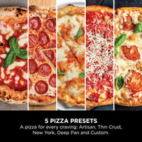 Ninja Artisan Electric Outdoor Pizza Oven & Air Fryer, 4 Functions: Pizza, Air Fry, Bake & Prove, 5 Pizza Settings, Includes 12-inch Pizza Stone, Pizza Peel, Baking Tray & Air Fry Basket, Grey MO201UK