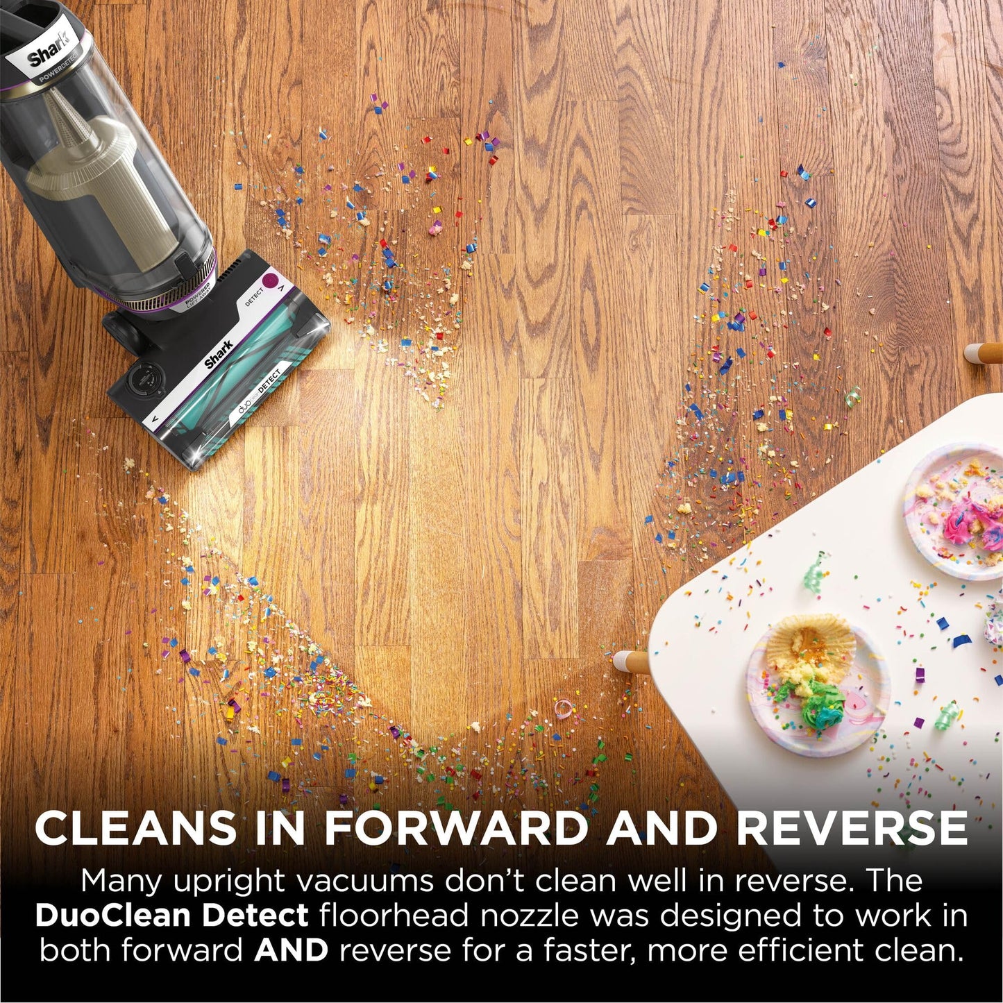 Shark PowerDetect Corded Upright Vacuum Cleaner, DuoClean Detect, Reverse Clean, Anti Hair Wrap Plus, Anti-Allergen, 8m Cord, 1.3L, Dusting Brush, Pet, Crevice, Multi Surface Tools & Bag, AZ3900UKTBK