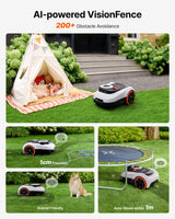 Segway Navimow i208 LiDAR Robotic Lawn Mower for 800m² with Garage M, Off-Road Wheels for 45% Slopes, Solid-state LiDAR + Vision, Auto Mapping, No Wires, No Antenna, Built-In 4G (Ship Separately)