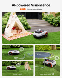 Segway Navimow i208 LiDAR Robotic Lawn Mower for 800m² with Garage M, Off-Road Wheels for 45% Slopes, Solid-state LiDAR + Vision, Auto Mapping, No Wires, No Antenna, Built-In 4G (Ship Separately)