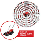 Einhell Cordless Lawnmower with Battery and Charger 18V Power X-Change, 33cm Cutting Width, Brushless Motor, 30L Grass Box, 5 Cutting Heights GE-CM 18/33 Li Battery Lawn Mower