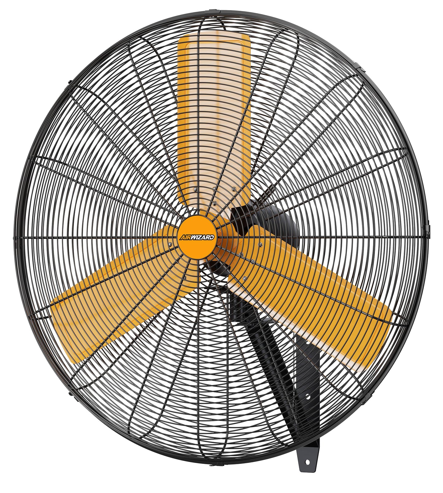 AIRWIZARD 30 inch Oscillating High Velocity Wall Mount Fan, 8550 CFM Industrial Heavy Duty Metal Wall Fans, 3 Speeds, Adjustable Height and Tilt, Commercial Shop Fan for Garage, Workshop