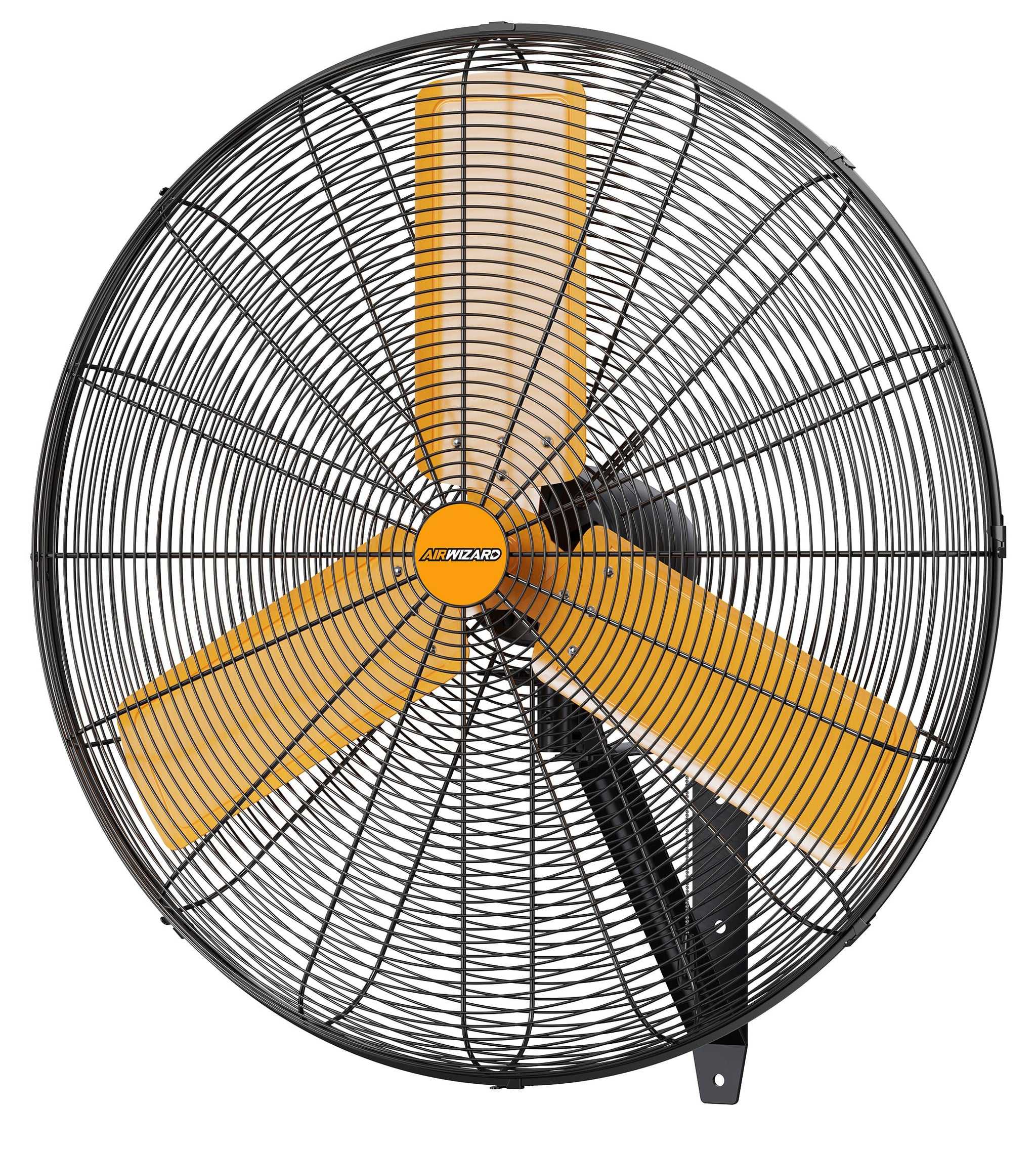 AIRWIZARD 30 inch Oscillating High Velocity Wall Mount Fan, 8550 CFM Industrial Heavy Duty Metal Wall Fans, 3 Speeds, Adjustable Height and Tilt, Commercial Shop Fan for Garage, Workshop