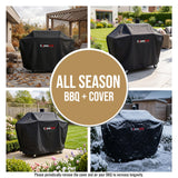 CosmoGrill Hybrid 4 Burner Barbecue with Waterproof Cover | DUO Dual Fuel BBQ 3+1 Gas Grill and Charcoal Smoker BBQ Grill, Thermometer, Warming Rack | Outdoor Portable Dual Fuel Large Coal Barbecue